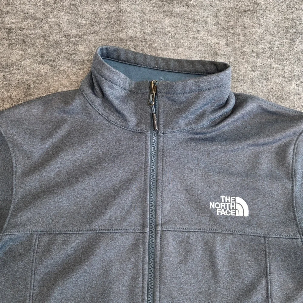 The North Face WindWall Jacket Mens Small Blue‎ Fleece Lined Full Zip Softshell